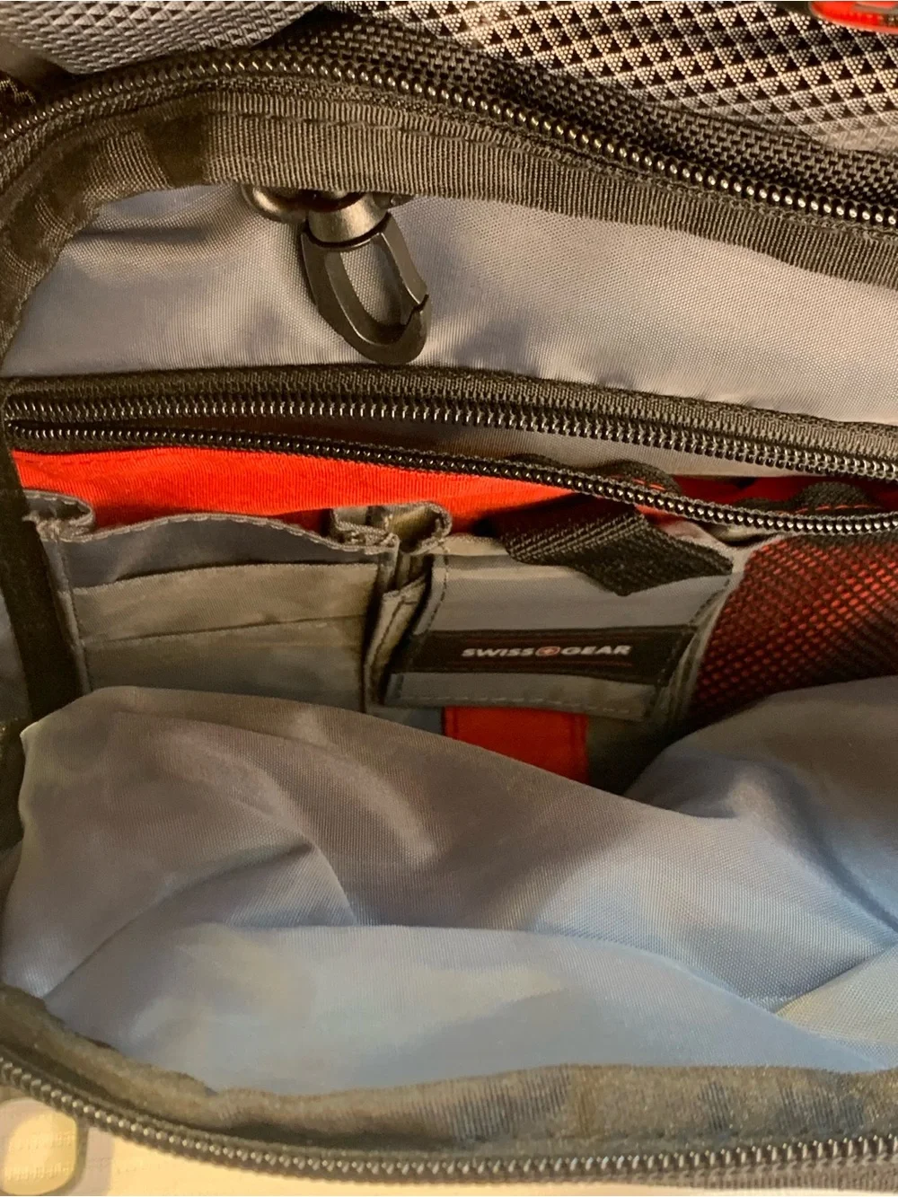 Uline Swiss Gear Black and Gray Men's Backpack - Durable Travel & Work Bag. EC